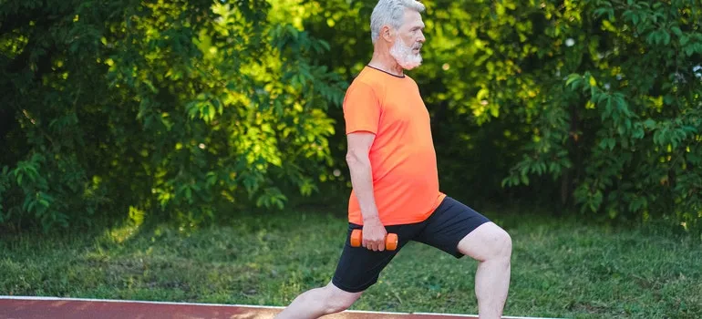 senior exercising