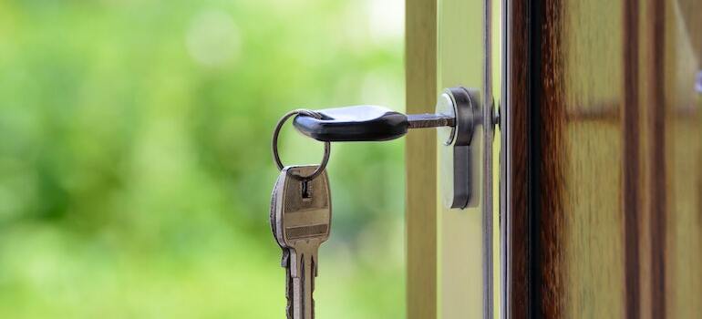 A key inside a door
