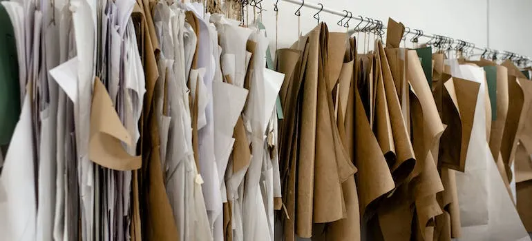 Sewing patterns on hangers 