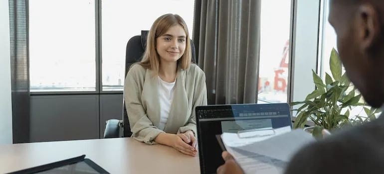 A person having a job interview 