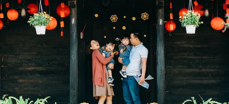 A family in one of the suburban areas in Northern Virginia