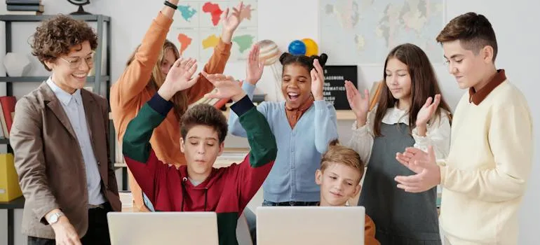 Kids in the classroom 