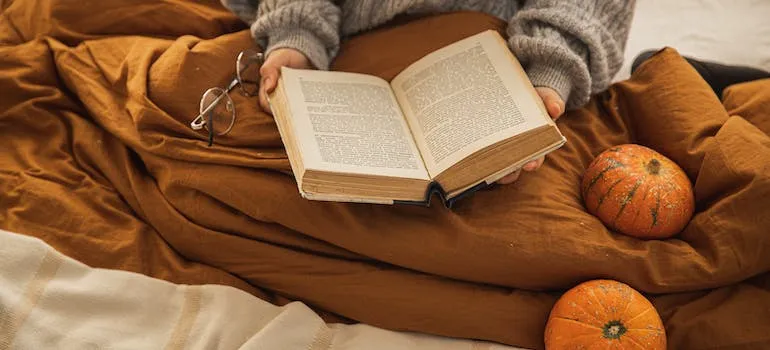 A person reading a book