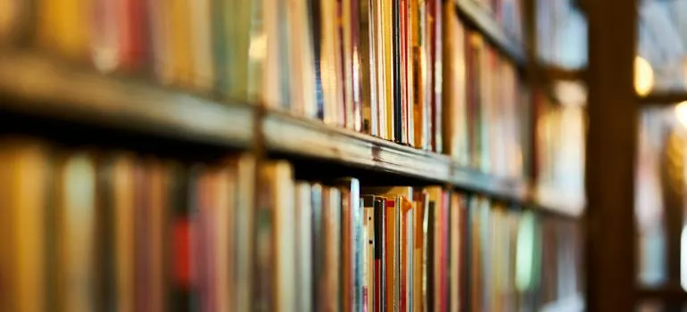 Books on the shelf