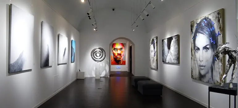 Paintings in the museum
