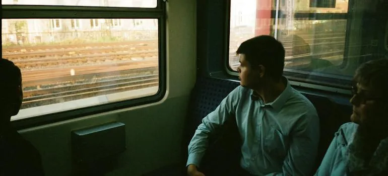 People in the train 
