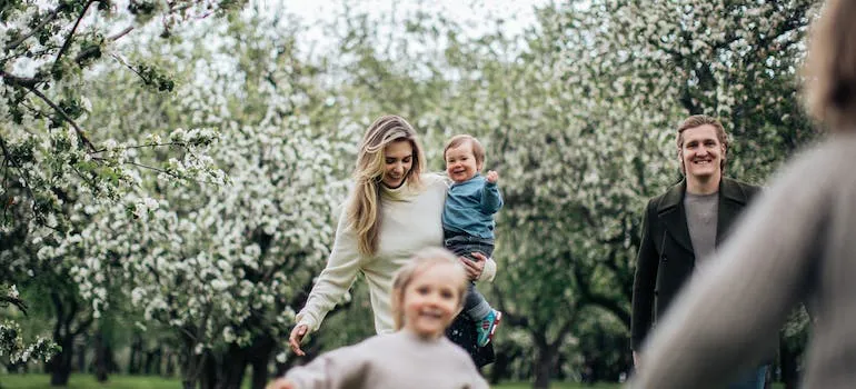 A family in the park