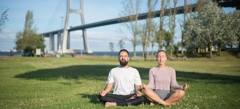 Two people in the park