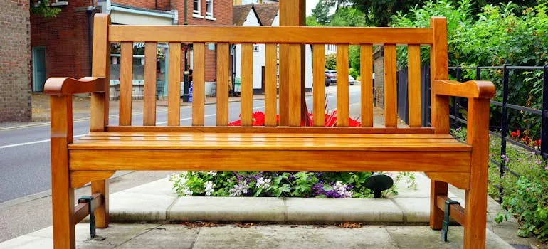 Wooden bench