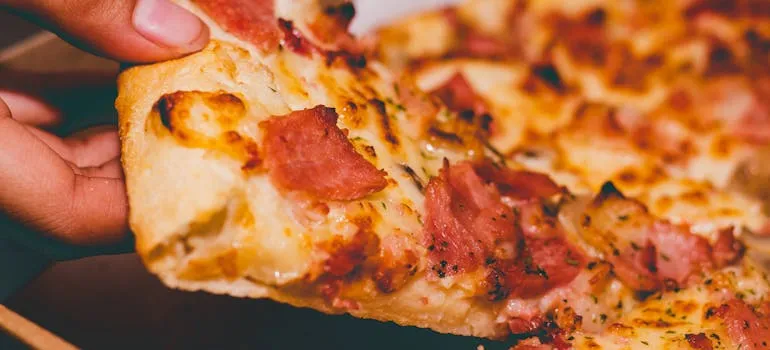 A slice of pizza