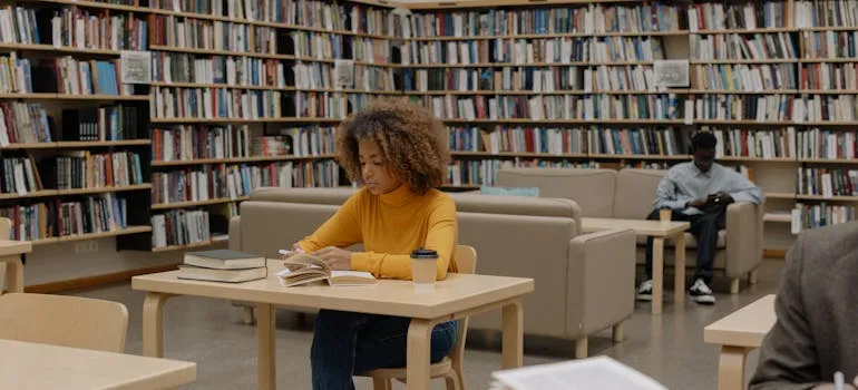 A person in the library