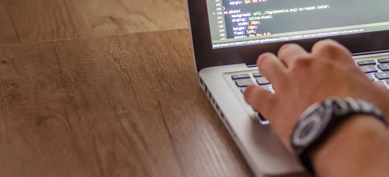 A person programming
