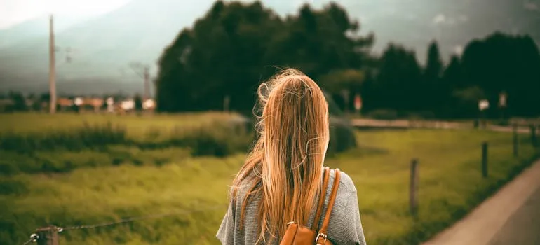 A woman exploring the city