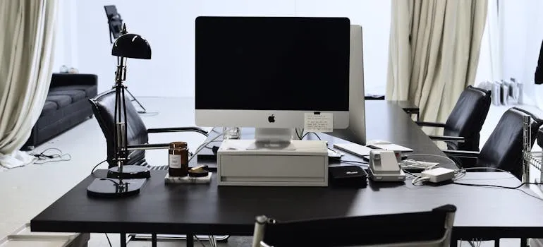 Laptop on the table
