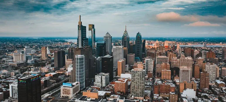 Buildings in Philadelphia, one of the destinations for former DC residents
