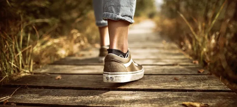 A person walking