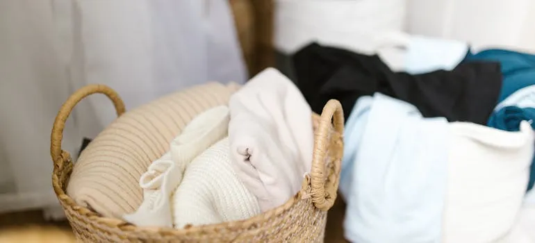 Clothing inside the basket