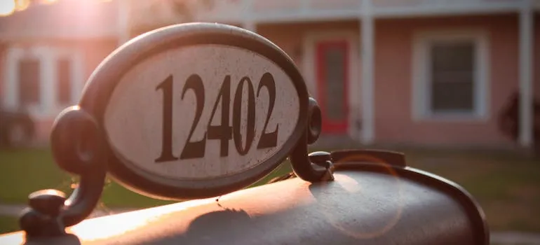 A mailbox in front of the house