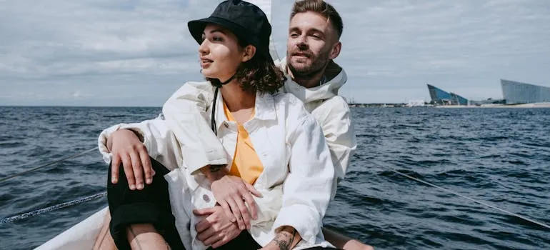 A couple on the boat
