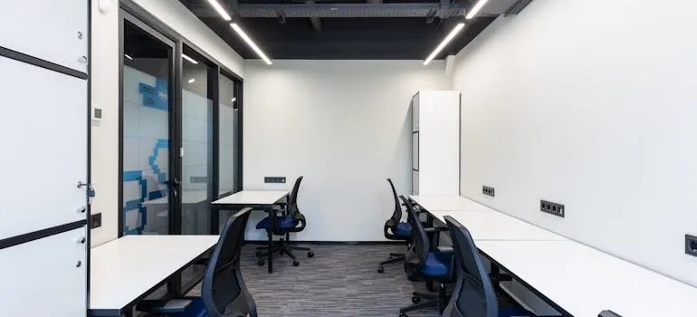 An office with the chairs