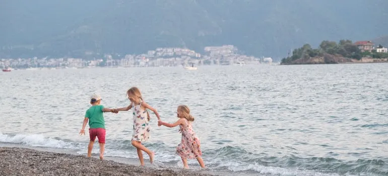 Children on the beach
