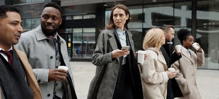 Coworkers on the street