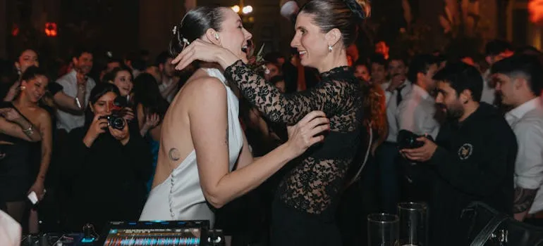 Friends in the club