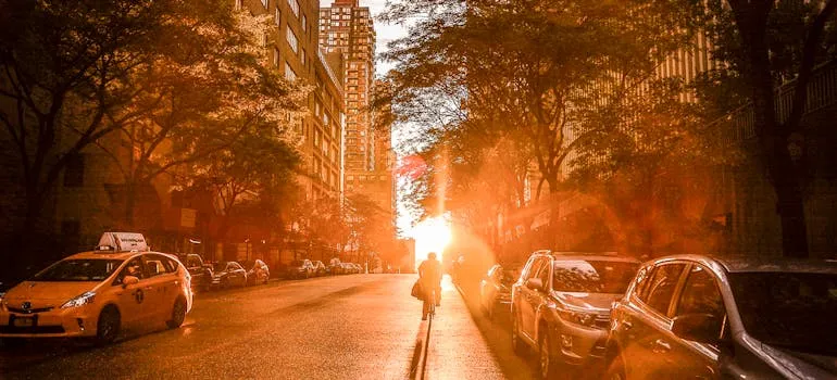 A person on the street in one of the neighborhoods in NYC for former Washingtonians