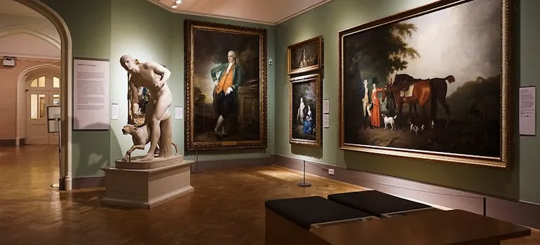 Paintings in the museum in one of the best cities for art and history lovers in Maryland