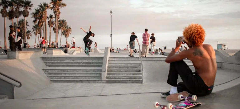 Skate park in one of the cities in California for DC residents