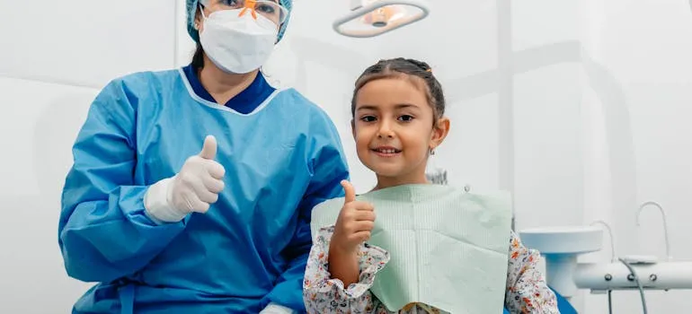 A kid with the doctor
