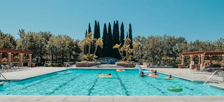 People at the pool