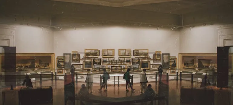 People in the museum