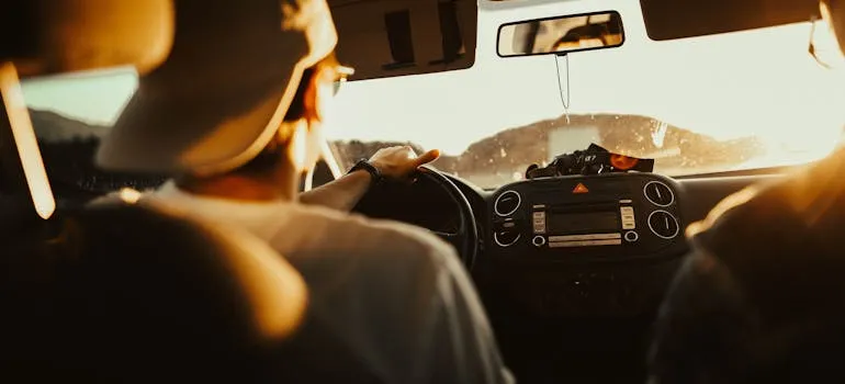 A man in the car