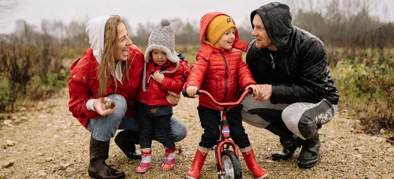 A family in the park