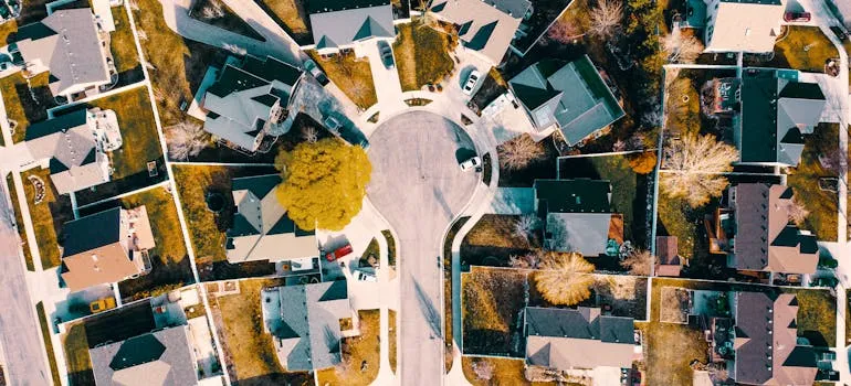 Aerial view of the suburb