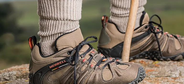 Hiking shoes and a stick needed to enjoy California outdoor lifestyle