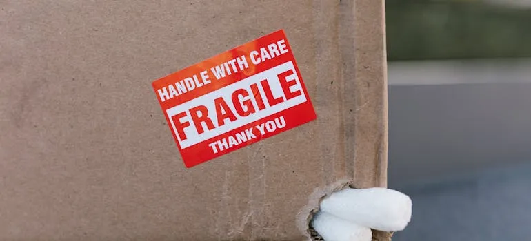 A box labeled fragile
