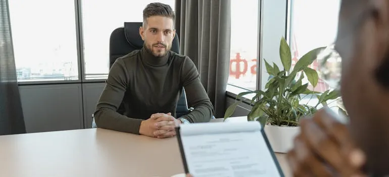 A man having a job interview 