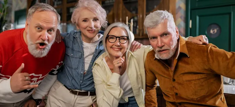 A group of seniors talking about why Austin is an ideal destination for retirees