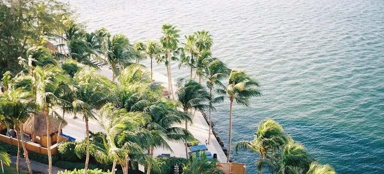 Aerial view of one of the neighborhoods in Miami