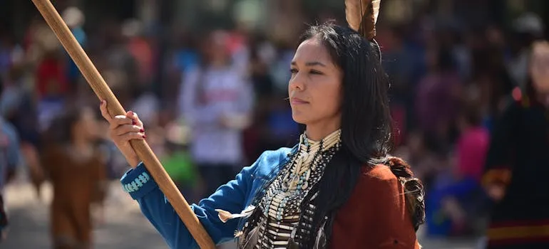 A woman at the festival