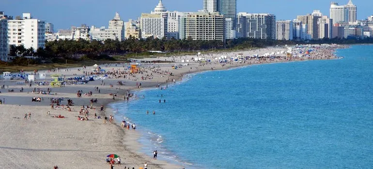 Buildings next to the beach 