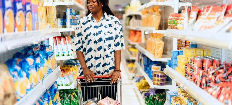 A person in the supermarket