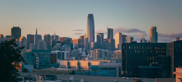 Buildings in one of the cities in California for former Marylanders