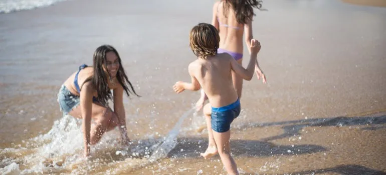 People on the beach