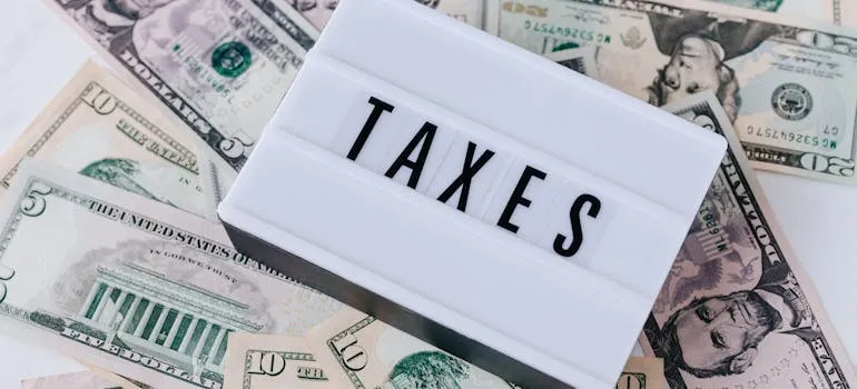 Taxes sign