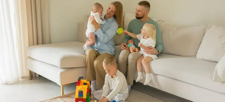 A family at home
