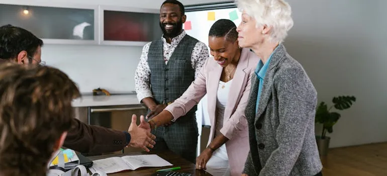 A group of people talking about starting a business in Maryland vs Florida