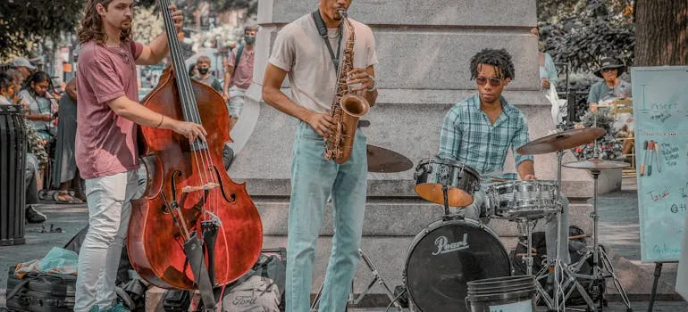 Musicians playing at one of the festivals and events in Washington DC